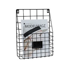  Panier de rangement en fer forgé nordique, support de rangement pour journaux,