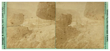 USA, Rochers le long du Union Pacific Railway, ca.1880, stéréo Tirage vintage st