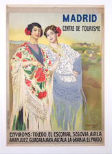 Affiche ancienne Madrid années 30