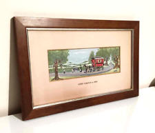 TABLEAU CASHS TISSÉ ENCADRÉ CARAVANE GYPSY (c. 1875) - vintage