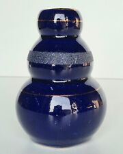 Petit vase pichet doseur céramique bistrot pyrogène bleu de Sèvres début 20ème