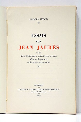 Tétard essais sur jean - sur,
