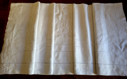 N14 ancien drap fil - de, lin