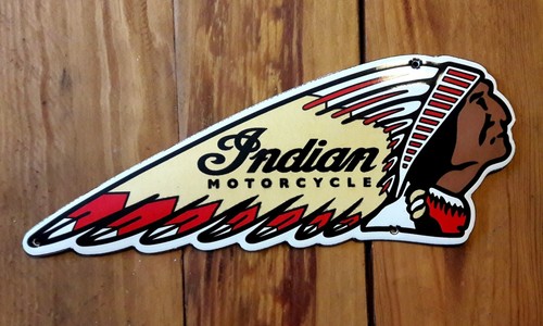 Plaque émaillée indian - plaque,