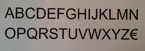 Sticker lettre 10 15 - h=, 5