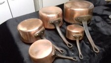  5 CASSEROLES EN CUIVRE