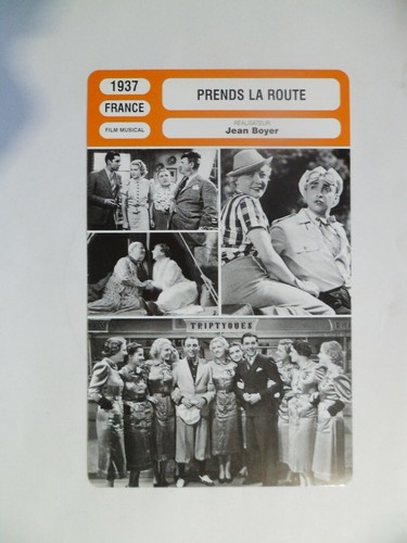 Carte fiche cinema 1937 - carte, prends