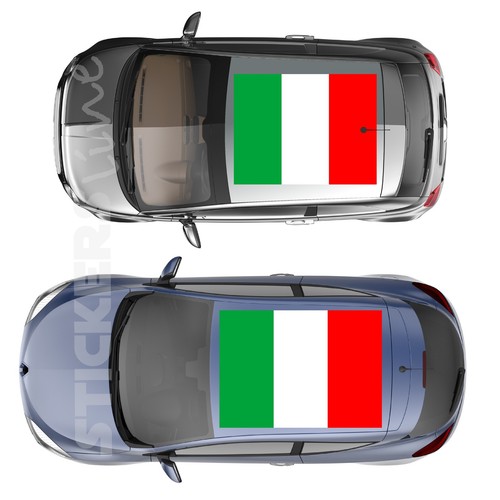 Adhésif toit voiture drapeau - toit,