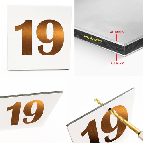 Numéro plaque aluminium - 19, 3