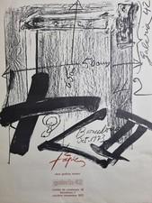 Affiche originale « Tàpies – obra gràfica recent », Galeria 42, 1973 50 x 64 cm
