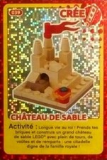 Crée Ton Monde Carte Lego 2018 Auchan N°39 Château De Sable