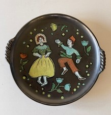 Plat Vintage  en Céramique Cerenne Vallauris Céramique 50 Danse