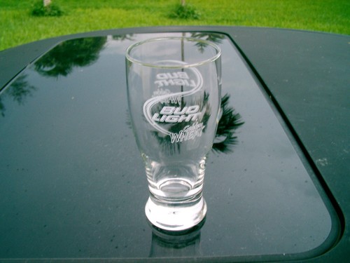 Bud light beer glass - bud,