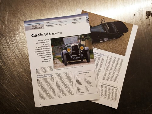 Automobile citroen b14 - citroen, article