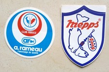 Lot 2 autocollants cuillere MEPPS  pêche moulinet  canne RAMEAU  poisson