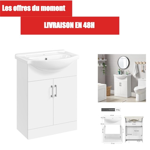 Yaheetech meuble salle bain - meuble, de
