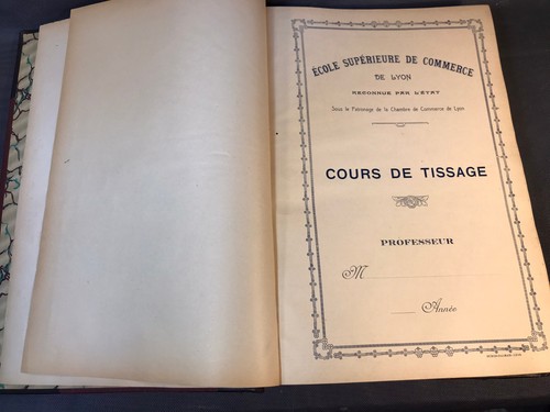 Livre ancien cours tissage - ancien,