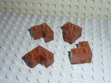 4 x LEGO Oldbrown Brick Corner ref 2357 / Set 7128/4727/7194/7144/7419/4518/4476