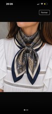 Foulard Scarf Bleu Et Blanc