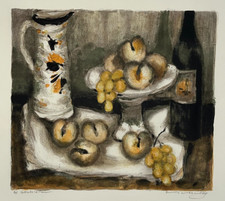 Nature Morte Fruits LITHOGRAPHIE signée EUGENE BABOULENE XX°