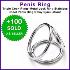 Triple Cock Rings Metal Lock