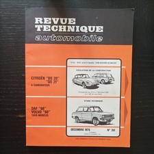 Revue Technique DAF VOLVO 66 1.1 1.3  coupé break berlin Rta évolution DS20 DS21