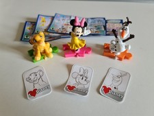 3 figurines Minnie, Simba, Olaf VT328 VT329 VT330 + BPZ - Kinder Disney