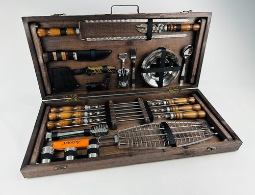 Skewers set grill tools for