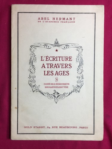 Abel hermant l - hermant, l’Écriture