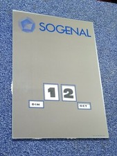 ancien vintage calendrier perpétuel miroir banque sogenal / A.GERRER / france 