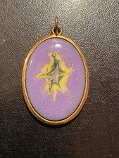 Rare Médaillon Pendentif ancien Limoges?? Émaillée Vintage  French Antique