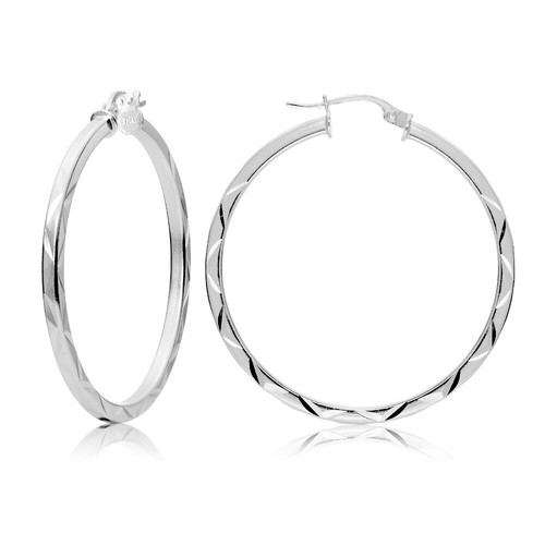 Argent sterling 2mm - argent, diamant