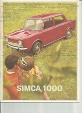 SIMCA 1000 L LS GL GLS - 1968