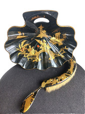 Ramasse miettes carton bouilli décor chinoisant Napoléon III XIXème