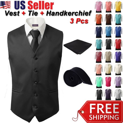 3pcs set men - set, vest