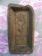 Art Populaire Bretagne Normandie Moule à Beurre sculpté 1900 usure d'usage