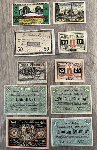 Lot billets allemand - de, 10