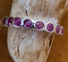      alliance   argent   massif  925   rubis poids 3.1g