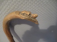 Ancienne Canne Bois Sculpté