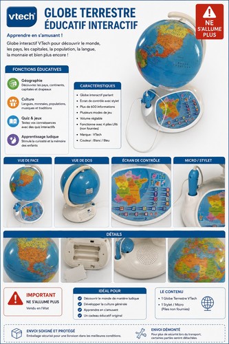 Vtech interactive earth globe - vtech,