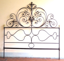 Tête De Lit En Fer Forgé Artisanal Génois Fait Main Pour Lit Double 10