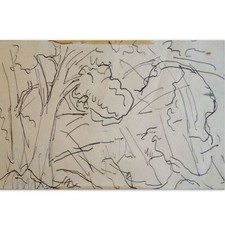 TAL COAT Pierre (1905-1985) "Abstraction (5)" Encre/Pap-Signée+Monogr., encadrée