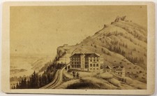 Photographie d’après peinture Chemin de fer Château c1870 Cdv Vintage PL57A2