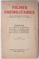 FICHES PREMILITAIRES 1954 préparation brevets physique et préparation militaire