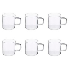Lot de 6 Tasses à Café en Verre "Mia" 10cl Transparent