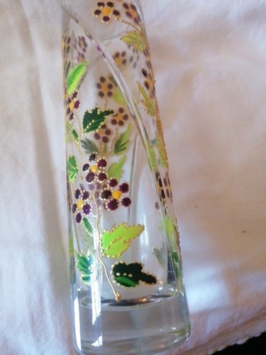 Vase verre émaillé cm - vase, 20