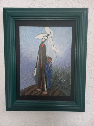 Tableau huile signé - tableau,