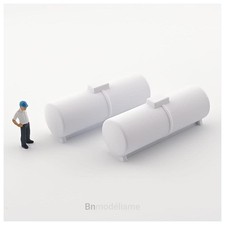 HO Citerne Gaz Cuve, 1/87 H0 Réservoir Station Modélisme Train Maquette Entrepôt