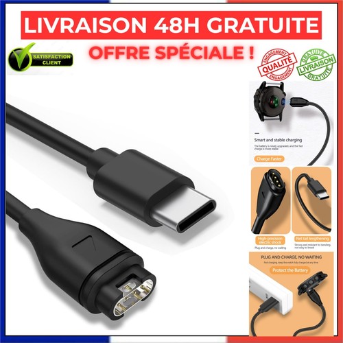 Chargeur usb montre garmin - usb-c,