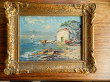 Ancien tableau marin; huile